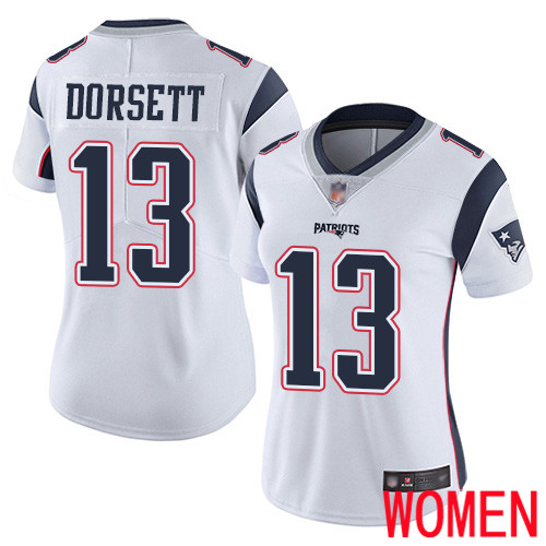 New England Patriots Football #13 Vapor Limited White Women Phillip Dorsett Road NFL Jersey->youth nfl jersey->Youth Jersey